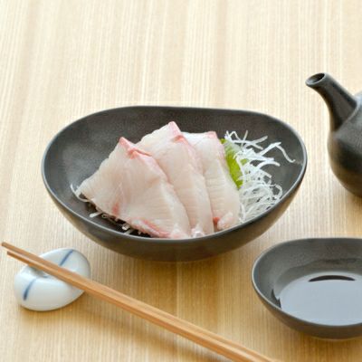 まゆ型中鉢 黒マット （inBASIC BLACK）