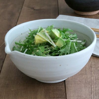 Ａ級品★6寸片口すり鉢（白唐津）