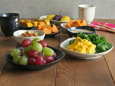 カラフル水玉模様ドット柄 食器セット スープ皿ボウル皿 プレート大中小 全35点 モダンな黒とナチュラルな白。大人かわいいドットモノトーンシリーズの