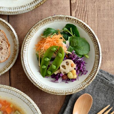 サラダボウル ＜渕錆粉引＞