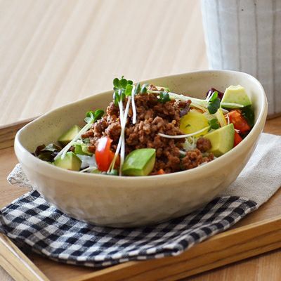 和の楕円鉢（梨地クリームイエロー） （アウトレット込み）