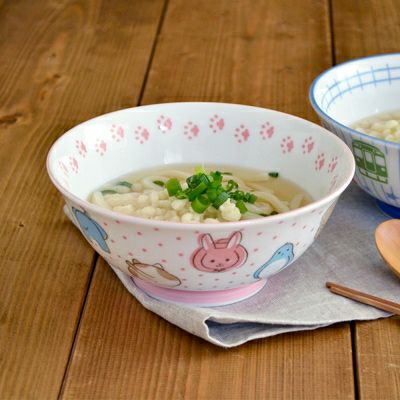 子供ラーメン丼 動物大好き 女の子用