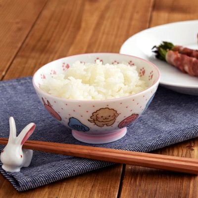 子供茶碗 動物大好き 女の子用