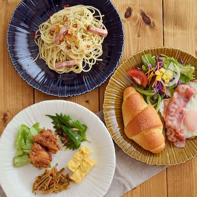 大皿 25cm 彫十草 minoruba