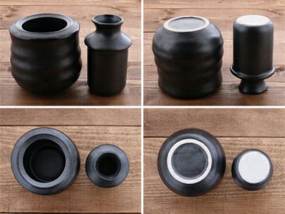 徳利と保温器がセットになった燗酒を楽しめる酒器。熱燗、ぬる燗、冷酒