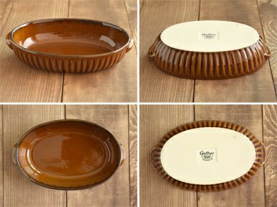 おしゃれなオーバル型グラタン皿。グラタンなら約2人分のサイズ。人気