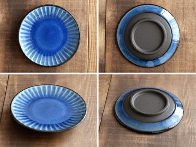 黒土の小皿4色の食器セット。豆皿サイズで、醤油皿に使えます