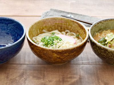 イラボ（伊羅保）のおしゃれな丼ぶり。大サイズはうどんやラーメン鉢に