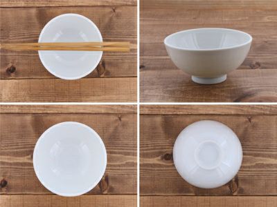 白い食器のシンプルお茶碗。和食器・洋食器どちらにも合う、人気のご飯
