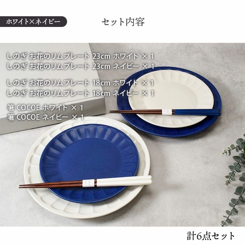 大人気シリーズのプレート大皿中皿と、箸をペアセットにした食器ギフト