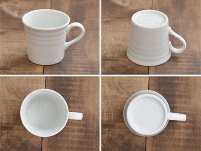 シンプルなコーヒーカップ。自宅以外にカフェや飲食店の業務用食器にも