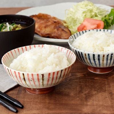 お茶碗 刷毛巻十草 丸型ご飯茶碗（11cm） 和食器