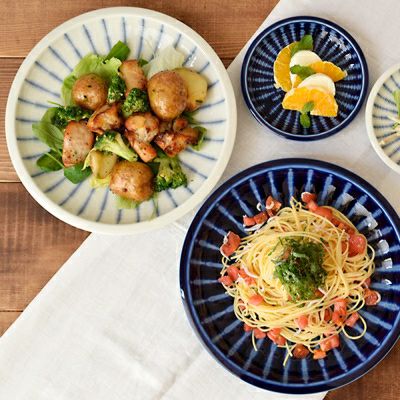 大皿 青十草 25cm 和食器