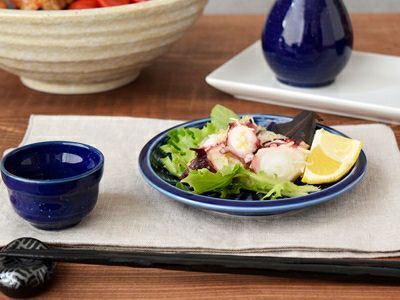 和食器で人気の十草模様が華やかな中皿。取り皿、サラダ皿、ケーキ皿と