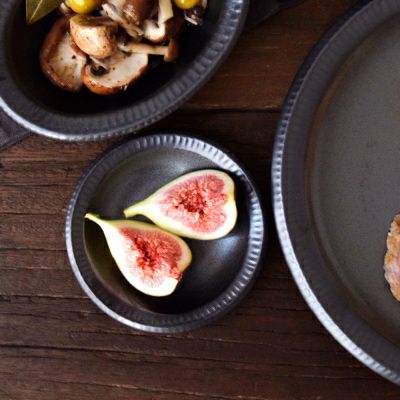 小皿 11cm 銀彩鉄結晶