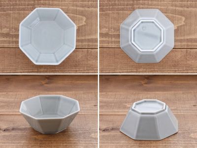 食卓のアクセントになるシンプルデザインの八角ボウル
