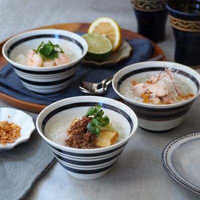 茶碗 ボーダー 台形 13cm EAST Original