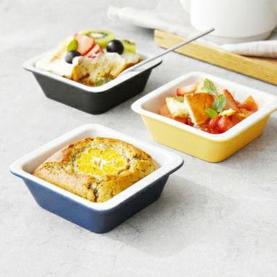カフェ風カラフルなグラタン皿