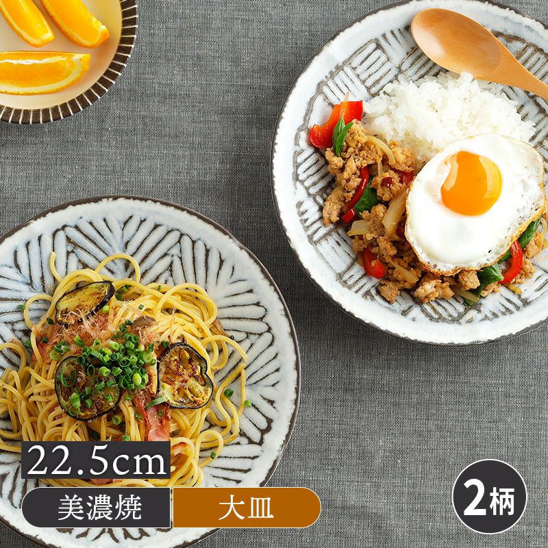 パスタ皿 22.5cm 雪