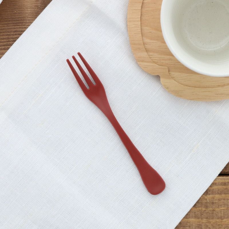 ケーキフォーク 朱 12.5cm 樹脂製 アウトレット