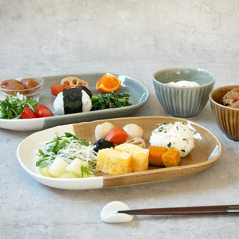 朝食に使いたい、日々にちにちシリーズのペア食器セット。
