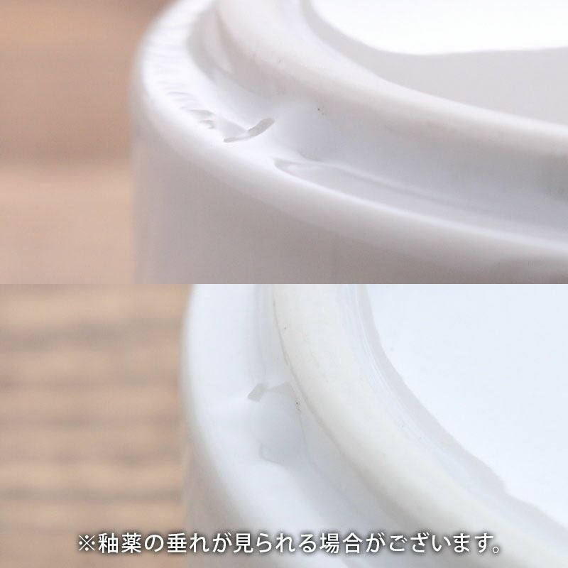 おしゃれな小皿としても使える、陶製保存容器の蓋。