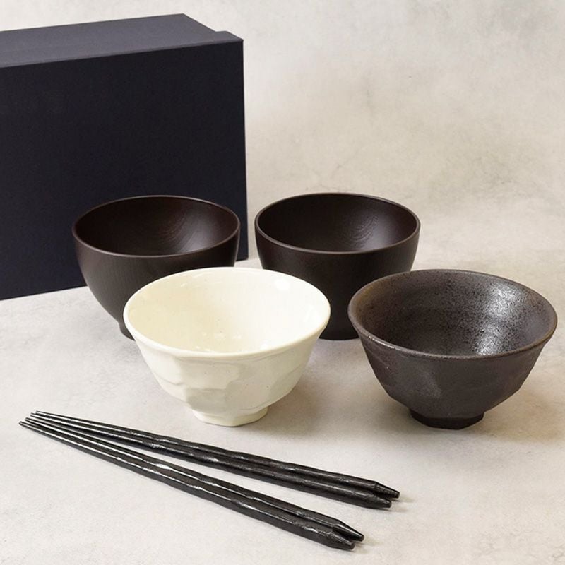 有料ラッピング対象商品】スタンダードで飽きない和のお茶碗セット。