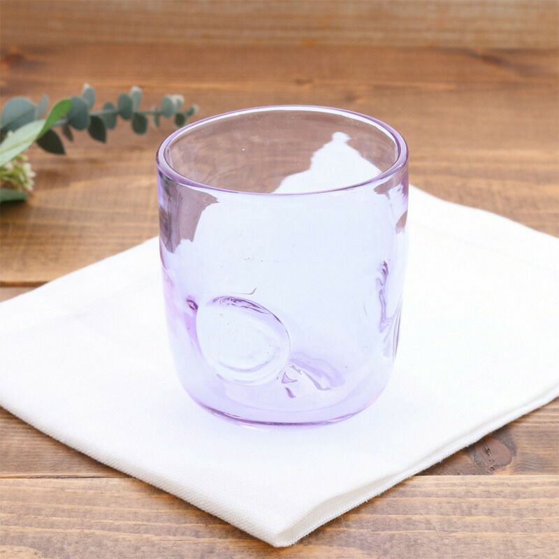 グラス 340cc リップル ブルー 手吹きガラス 箱入り アウトレット