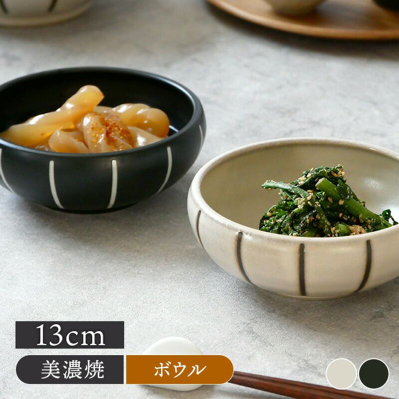 すくいやすいボウル S 13cm モノクロストライプ