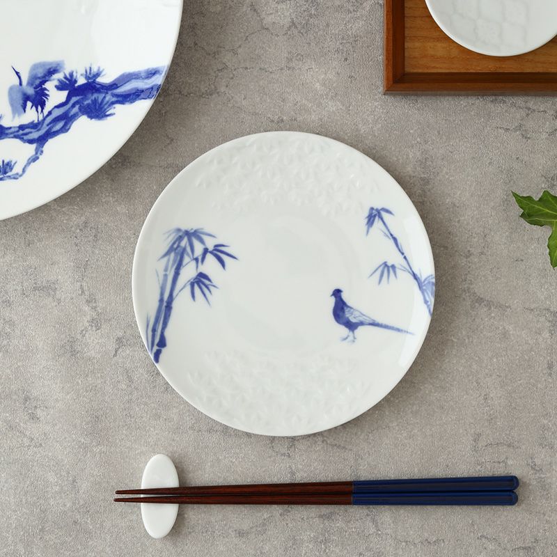 1114中国　明時代　呉須中皿　木箱入　送料込み1115 中国明時代 呉須青絵大皿 木箱付 幅約37.5㎝ 東Y7-0623⭐︎2Fトコカコ