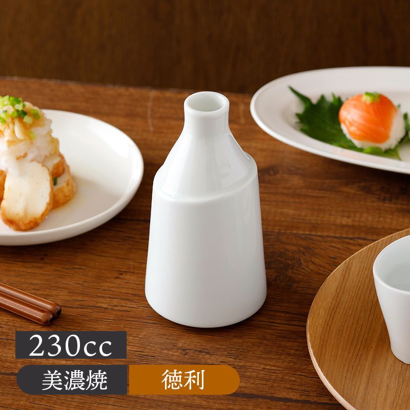 お猪口が重なる 1合徳利 230cc 白