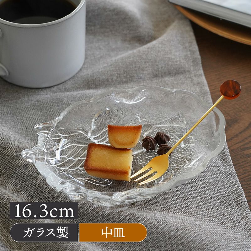 ガラスプレート 16.3cm エンジェル