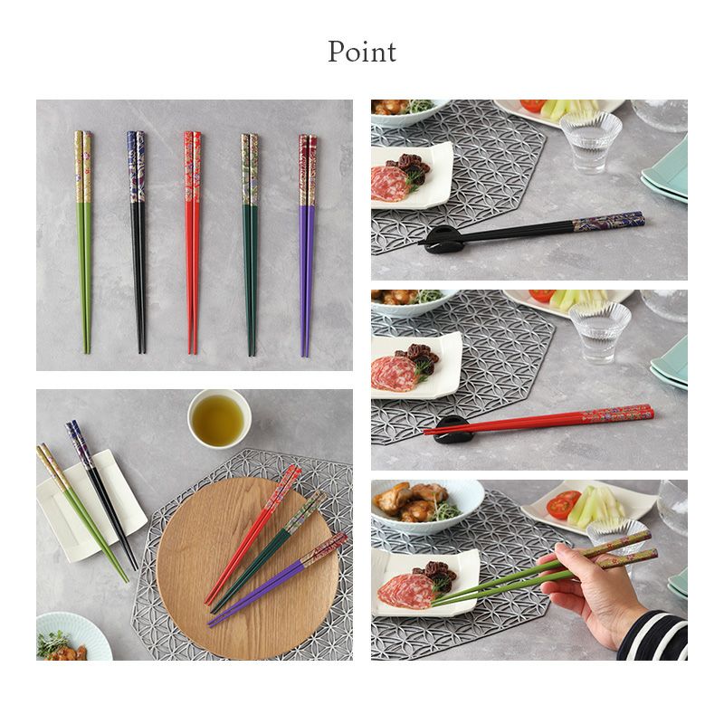 和柄が美しい色鮮やかな箸セット