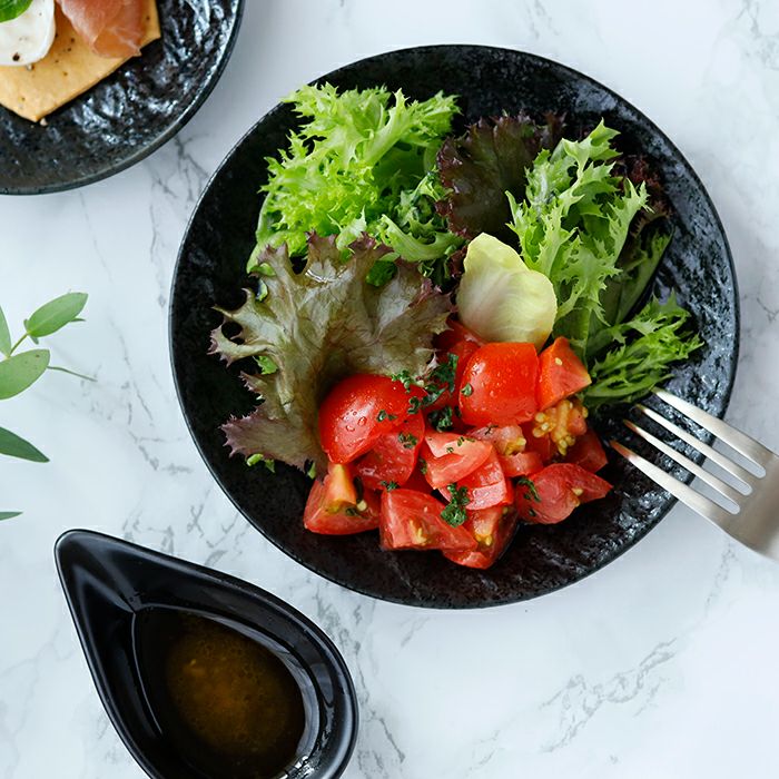 新生活応援 おしゃれな食器11点セット 1人用セット 割引 スレート調+α ブラック