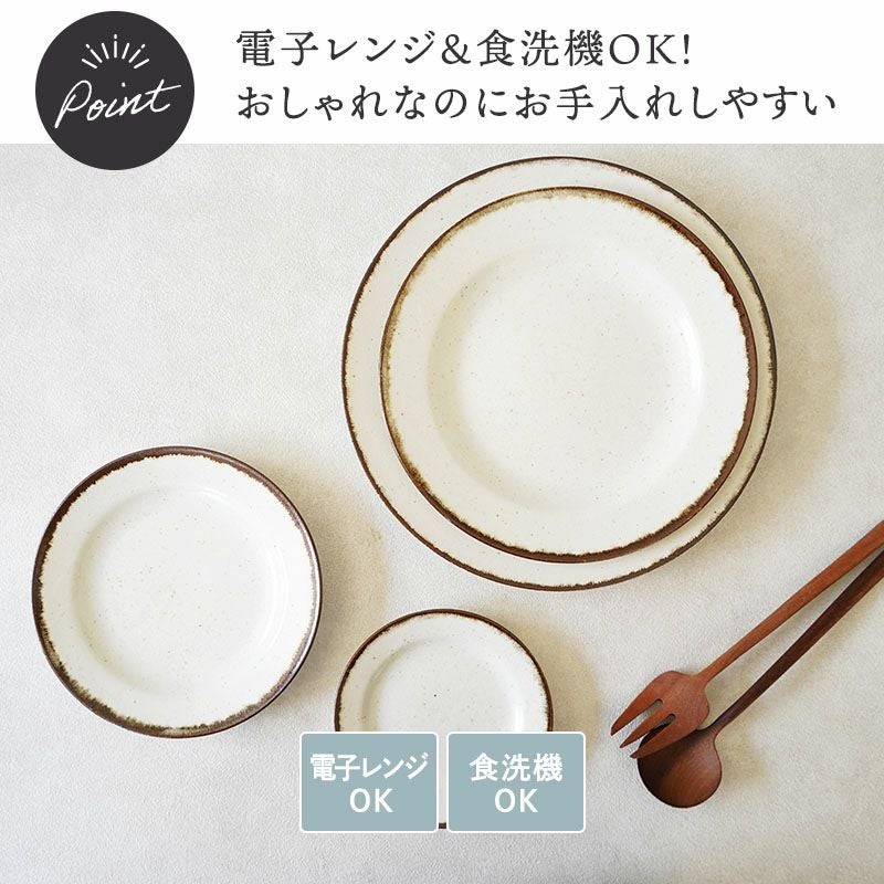 リムがおしゃれなプレート4枚セット