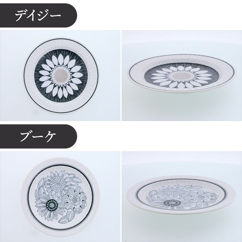 シックで華やかな花柄のケーキプレート。