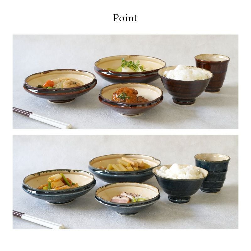 深みのある濃厚なカラーで食卓に落ち着きをもたらしてくれる湯呑み