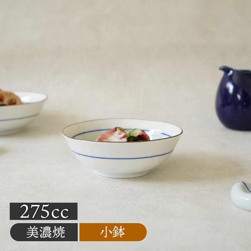 小鉢 12cm 縁さび呉須線 和食器 アウトレット