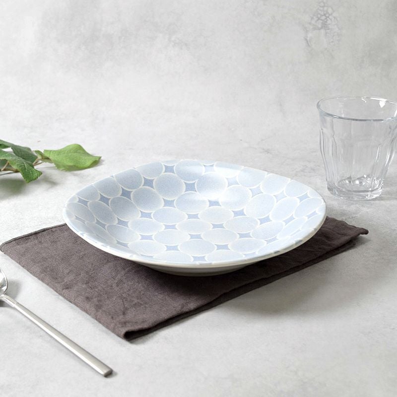 深皿 21.5cm アクア・セル ロマン型