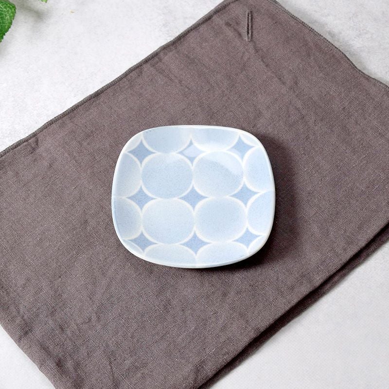 プレート 9cm アクア・セル 丸角型