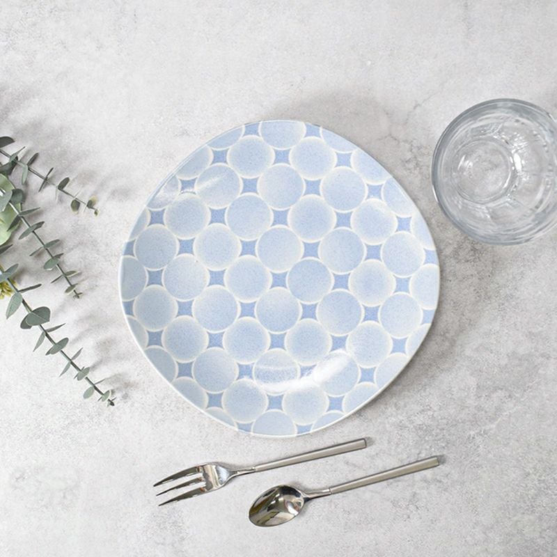 プレート 20.3cm アクア・セル 丸角型