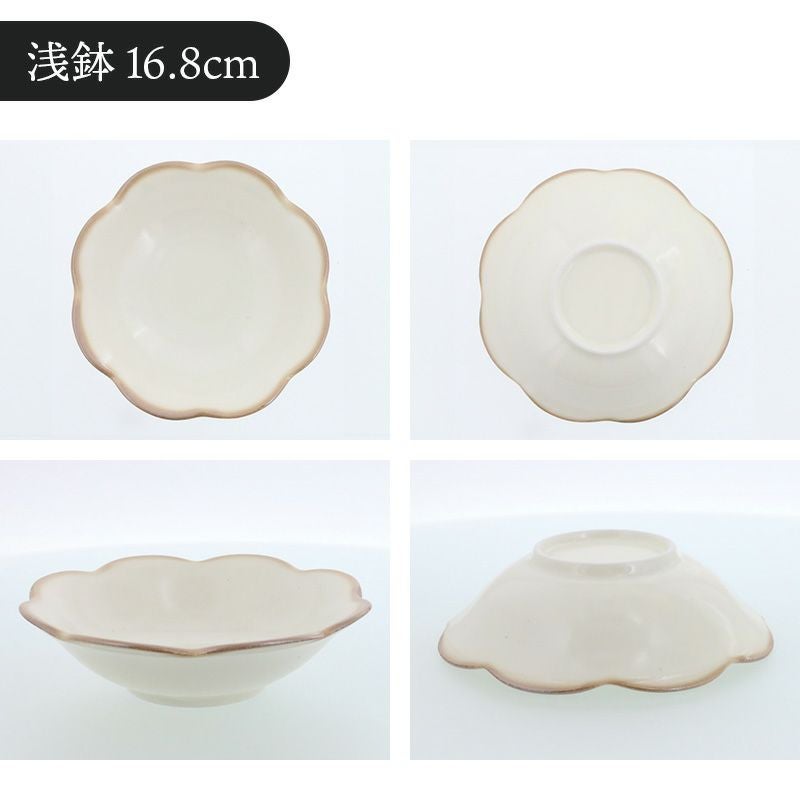 お花の形が華やかに食卓を演出する大皿＆浅鉢セット