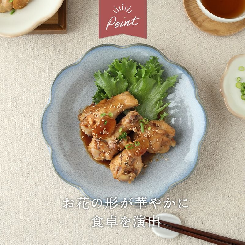 お花の形が華やかに食卓を演出する浅鉢・大鉢・深皿 6点セット。