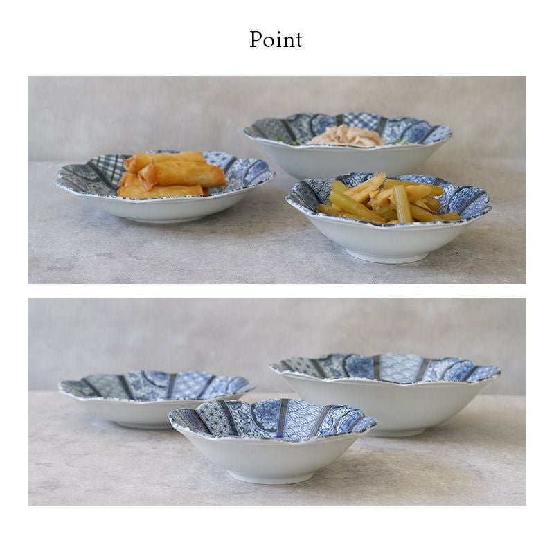 食卓を爽やかに彩る浅鉢・大鉢・深皿6点セット