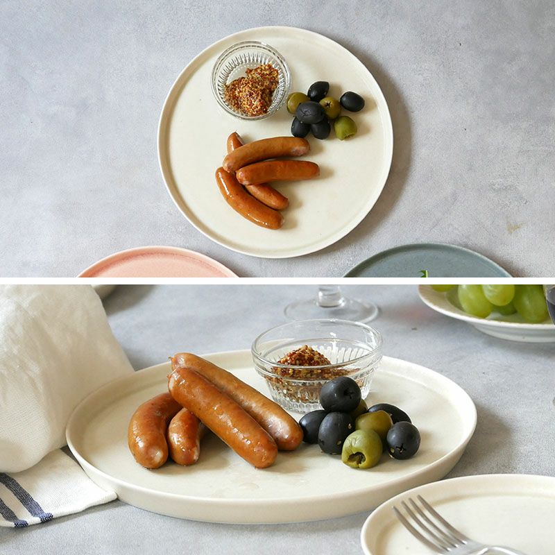 カラフルなプレートの食器セット