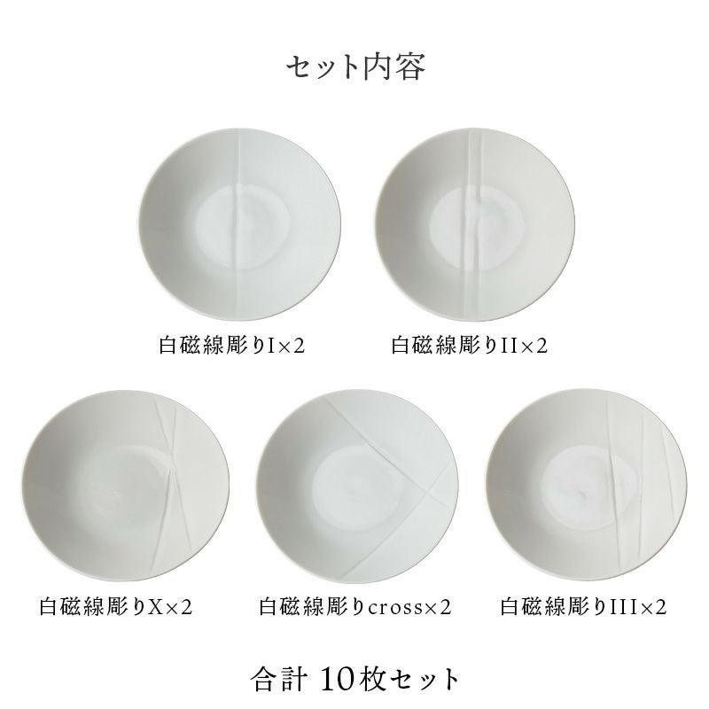 ホワイト 円形皿 約21cm 18枚セット a8607box-01.jpg