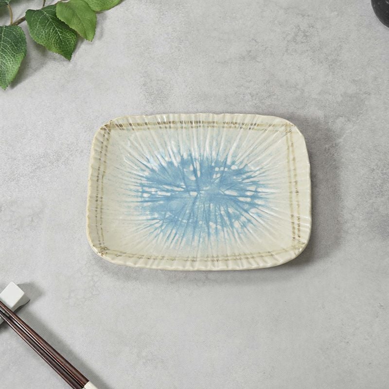 焼物皿 20.5cm 角皿 雫 和食器