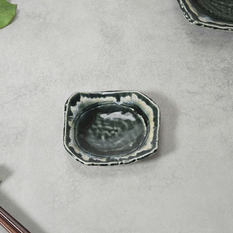小皿 10cm 黒部 ちぎり型 和食器