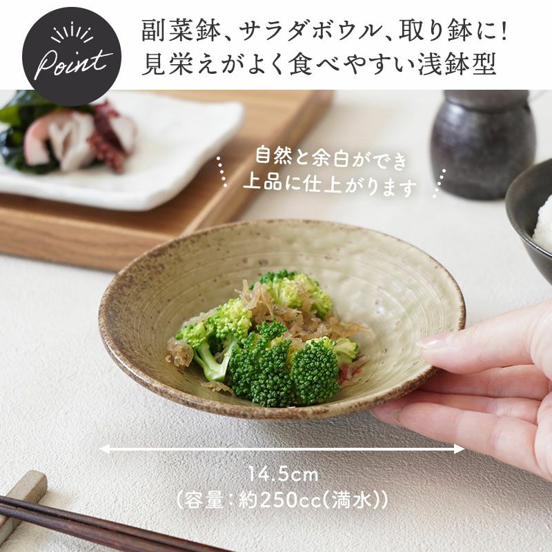 毎日の食卓に馴染むシンプルな浅鉢