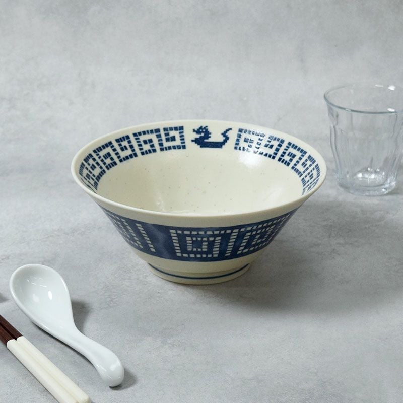 ラーメンどんぶり 21cm 雷紋龍 中華食器